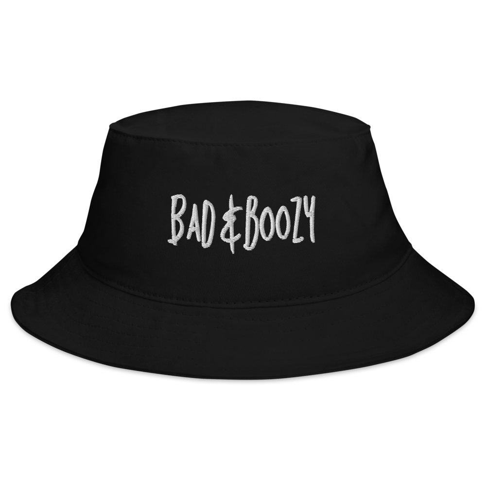 bucket hat i big accessories bx003 black front 61b8ecabac31b