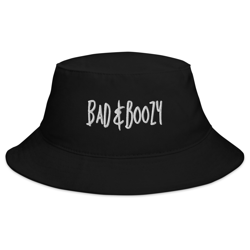 bucket hat i big accessories bx003 black front 61d34cb497e1c